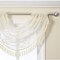 Madison Park Irina Diamond Sheer Embroidered Waterfall Valance Ivory 38x46"